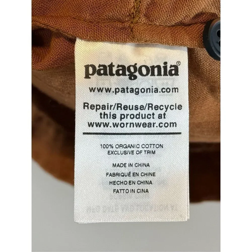Patagonia Organic Cotton Gauze Open Back Romper Jumpsuit One Piece Women's M